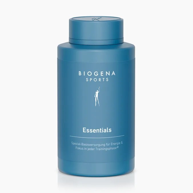 Biogena Sports, Essentials, Fľaša, petrol, Špeciálne základné zásobenie pre energiu a sústredenie v každej fáze tréningu®
